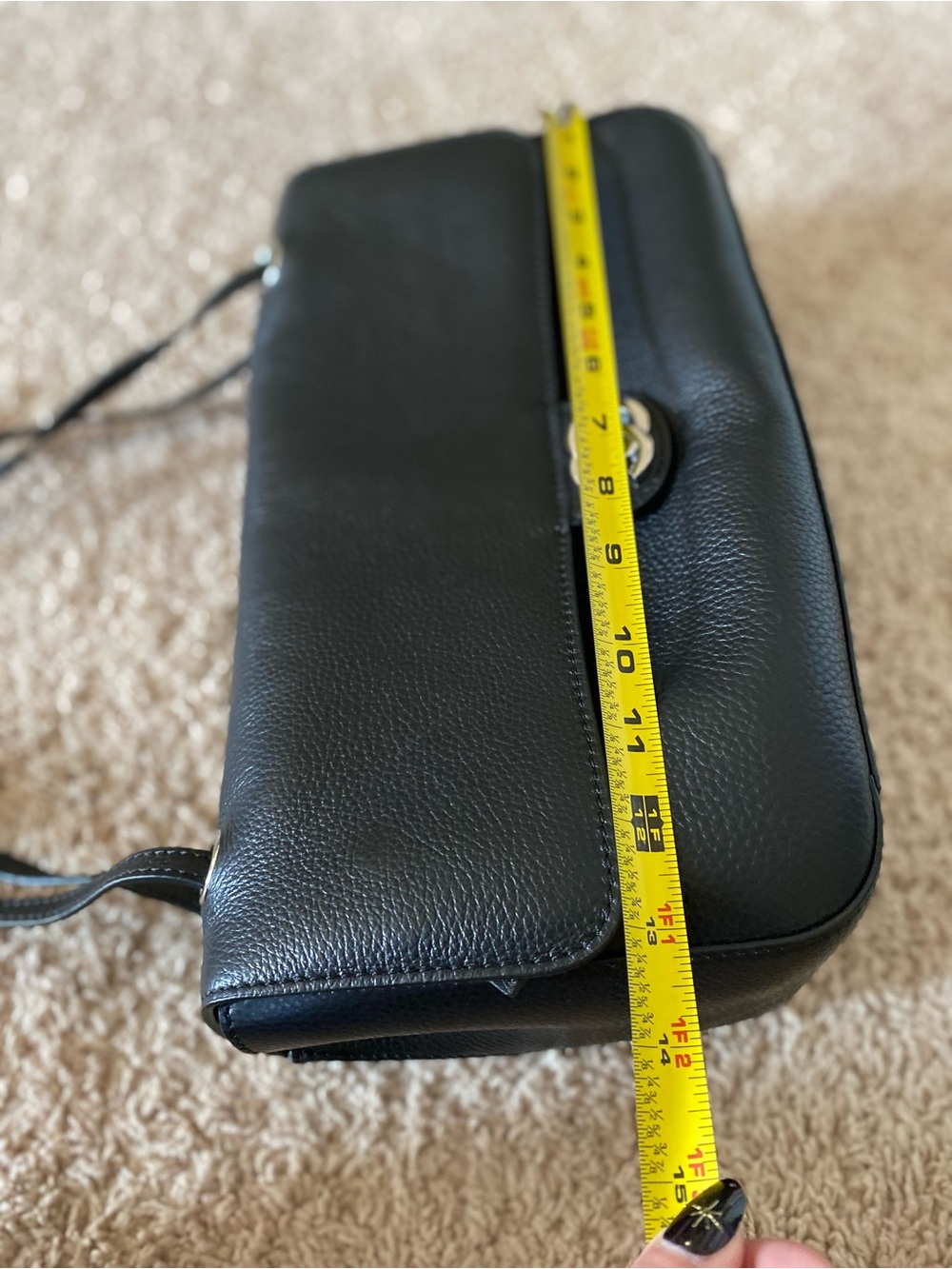 Women’s soft leather black shoulder bag New - Picture 7 of 13